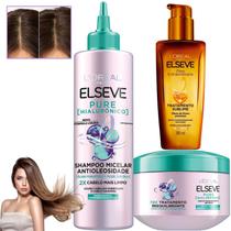 Kit Elseve Pure Hialurônico Shampoo Micelar Antioleosidade