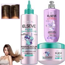 Kit Elseve Pure Hialurônico Shampoo Micelar Antioleosidade