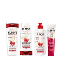 Kit Elseve Reparação Total 5 Sh+Cond 200ml + Cr. Pent 250ml+Leave-in Multireparador