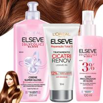 Kit Elseve Reparação Total Glycolic Gloss Elixir Cicatri Kit Elseve Reparação Total Glycolic Gloss Elixir Cicatri