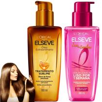 Kit Elseve Sérum Leave In Liso dos Sonhos Óleo Extraordinário Antifrizz Botox Capilar Loreal Paris