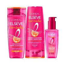 Kit Elseve Shampoo 200ml + Condicionador 200ml + Sérum Liso Dos Sonhos Liquid Hair