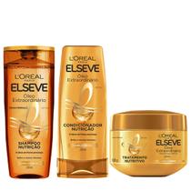 Kit elseve shampoo + cond + máscara óleo extraordinário