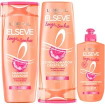 KIT Elseve Shampoo Condicionador Creme Pentear Longo dos Sonhos Loreal Paris