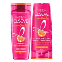 Kit Elseve Shampoo + Condicionador Liso Dos Sonhos Liquid Hair 400ml cada
