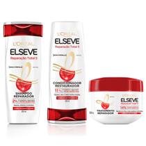 Kit elseve shampoo + condicionador + másc reparação total 5