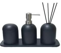 Kit em cimento para banheiro 4 pças