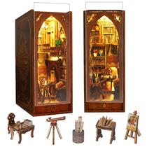 Kit em miniatura Book Nook Renaissance Library Craft com luz - FITNISSFTW