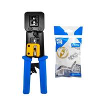 KIT - Embalagem Com 10 Conectores Cat5e Ez Crim (Ref. CON0029) + Alicate De Crimpar EZ Crimp (Ref. FER0069)