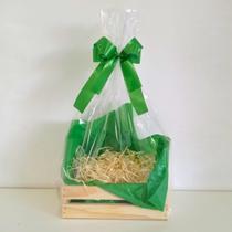 Kit Embalagem Para Cesta Dia Das Mães Aniversário Pais Presente Namorados Natal Para Montar Café Cor:Verde