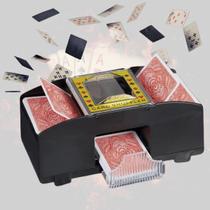 Kit Embaralhador Misturador de Cartas 4 Pilhas AA p/ Jogos como Poker, truco ou Buraco