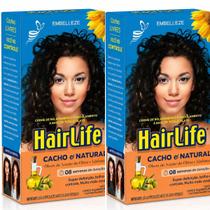 Kit Embelleze HairLife Cacho e Natural: 2 Creme alisante Tioglicolato 80g Kit Embelleze HairLife Cacho e Natural: 2 Creme alisante Tioglicolato 80g