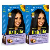 Kit Embelleze HairLife Liso Laminado: 2 Creme alisante Tioglicolato 80g Kit Embelleze HairLife Liso Laminado: 2 Creme alisante Tioglicolato 80g