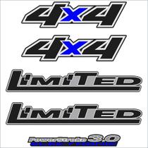 Kit Emblema Adesivo Ford Ranger 4x4 Limited 3.0