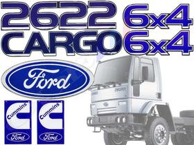 Kit emblema cargo 2622 6x4 cummins resinado 7 peças