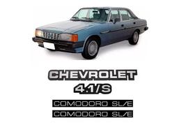 Kit emblema chevrolet 4.1/s plaqueta comodoro opala 88/90 - PARALELO