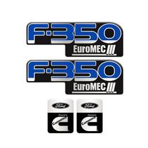 Kit Emblema Ford F-350 Cumins Adesivo Resinado