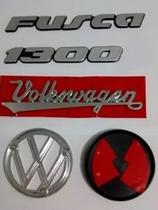 Kit Emblema Fusca Mala Capo Fusca 1300 + Volkswagen.