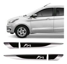 Kit Emblema Ka 1997 A 2021 Lateral Resinado Adesivo 2 Peças