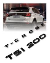 Kit Emblema Letreiro Volkswagen T-Cross 200 Tsi Black Piano