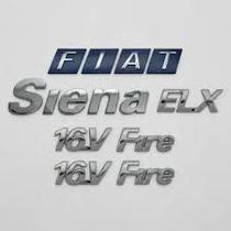 Kit emblema siena fire 16v letreiro mala Kit emblema siena fire 16v letreiro mala