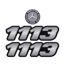 Kit Emblemas 1113 Mercedes Benz Adesivo Lateral Cromado Kit Emblemas 1113 Mercedes Benz Adesivo Lateral Cromado