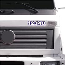 Kit Emblemas 12-140 Caminhão Mwm Volkswagen Adesivo Branco