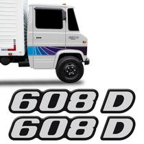 Kit Emblemas 608 D Mercedes Adesivo Lateral Modelo Original Kit Emblemas 608 D Mercedes Adesivo Lateral Modelo Original