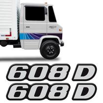 Kit Emblemas 608 D Mercedes Benz Adesivo Caminhão Resinado Kit Emblemas 608 D Mercedes Benz Adesivo Caminhão Resinado