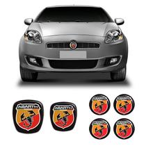 Kit Emblemas Abarth Fiat Bravo Resinado 2010 Até 2016