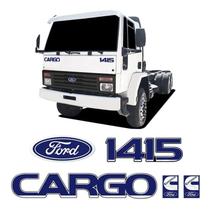 Kit Emblemas Adesivos Cargo 1415 Caminhão Ford Cummins