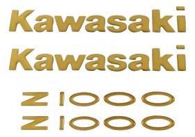 Kit Emblemas Adesivos Resinados compatível Kawasaki Z1000 Kit Emblemas Adesivos Resinados compatível Kawasaki Z1000