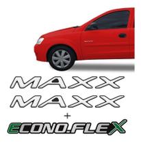 Kit Emblemas Corsa Maxx + Econoflex Adesivos Modelo Original