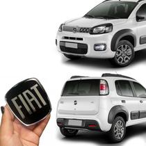 Kit Emblemas Dianteiro E Traseiro Fiat Uno 11/ Black Piano Kit Emblemas Dianteiro E Traseiro Fiat Uno 11/ Black Piano