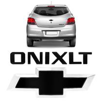 Kit Emblemas Do Onix Mala e Letreiro Onix e LT Black Piano