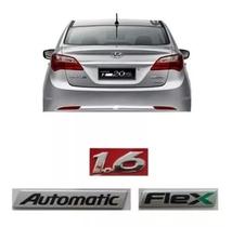 Kit Emblemas Letreiro Hyundai 1.6 Flex Automatic Para Hb20 - E2CR