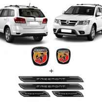Kit Emblemas Maçaneta Abarth Freemont + Soleira Protetora