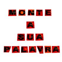 Kit Emblemas - Monte sua Palavra até 7 Letras Black Preto