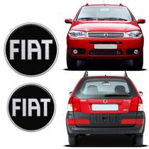 Kit Emblemas Palio Fire Weekend 2004/08 Fiat Black Resinado