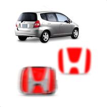 Kit Emblemas para Honda Fit 2004 a 2008 Tampa e Mala