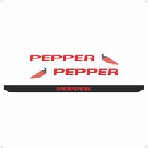 Kit Emblemas Pepper Saveiro Prata 2018/2019 E Faixa Traseira