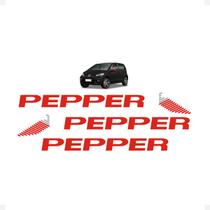 Kit Emblemas Pepper Up 2018/2020 Adesivo Lateral E Traseiro