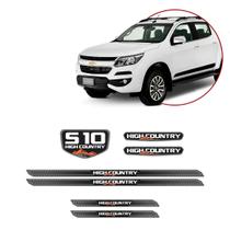Kit Emblemas Resinados S10 High Country + Soleira Protetora