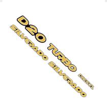 Kit Emblemas Resinados Silverado D20 2000 Turbo Diesel Gm