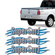Emblemas Super Surf 2003/2008 Cinza/azul Saveiro Parati