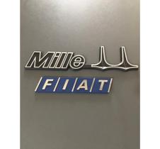 Kit Emblemas Uno Mille + Fiat Linha antiga fita 3M