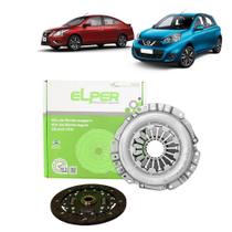 KIT EMBREAGEM 180mm 26EST ORIGINAL NISSAN MARCH/VERSA 1.0 12V 3 CILINDROS 2014... KIT PLATO E DISCO - DL