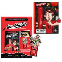 Kit Enaldinho - Meu Diário Secreto com caneta mágica + Pack com 50 figurinhas do álbum do Enaldinho