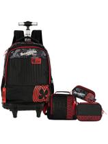 Kit Enaldinho Mochila Roda + Lancheira + Estojo Box e Triplo Kit Enaldinho Mochila Roda + Lancheira + Estojo Box e Triplo