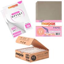 Kit encadernação 150g Offset A6 + Papel holler + wire-o